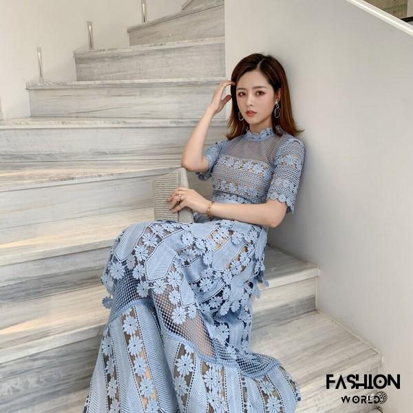 Đầm ren hoa vintage