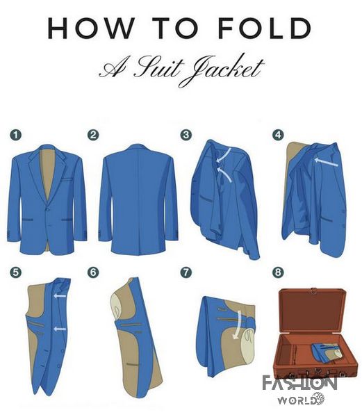 Cách gấp áo khoác vest