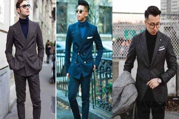 Mặc áo len cổ lọ trong vest hoặc suit là một cách phối đồ được nhiều ngôi sao nam ưa chuộng và áp dụng