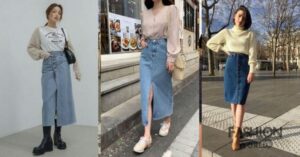 Váy jean dài đến đầu gối chỉ thực sự phù hợp với những cô gái có chiều cao