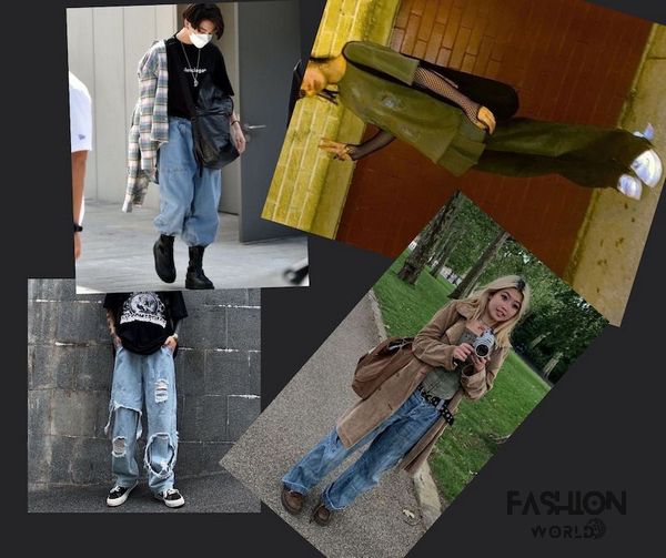 Những người theo phong cách Grunge thích các loại quần jeans rộng thùng thình hoặc quần jeans skinny
