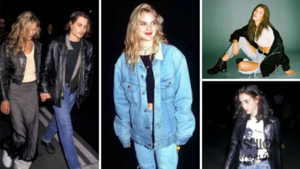 siêu mẫu Kate Moss. Khi mới xuất hiện vào thập kỷ 90, cô thường mặc váy baby doll rộng và đi giày combat boot, đại diện cho phong cách Grunge của người Anh.