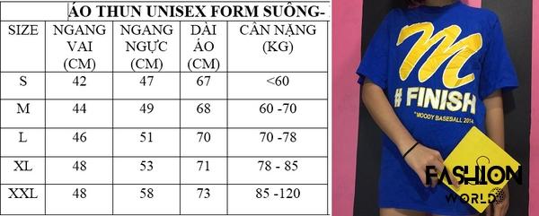 Bảng Size Unisex là gì ? Cách chọn size unisex theo cân nặng