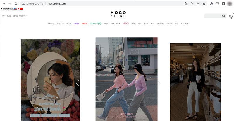 Moco Bling là một trang thời trang Hàn Quốc dành cho phụ nữ
