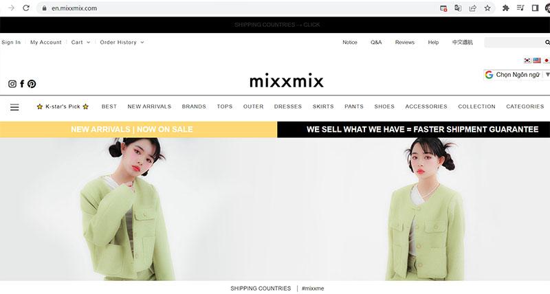 Mixxmix là một địa chỉ mua sắm tuyệt vời cho những ai yêu thích váy ngắn và chân váy.