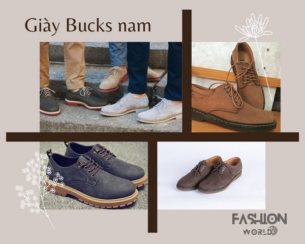 Giày bucks là một trong những items không thể thiếu của nam giới