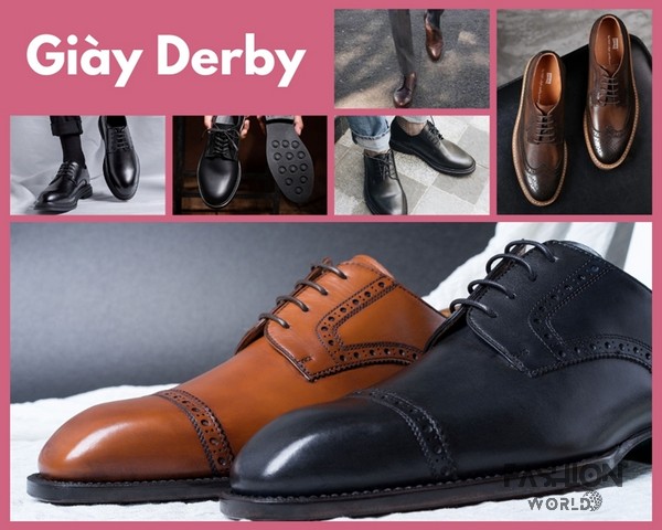 Giày Derby là loại giày tây rất được yêu thích bởi giới công sở, văn phòng bên cạnh loại giày Oxford
