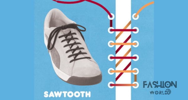 Cách buộc dây giày Sneaker kiểu Sawtooth