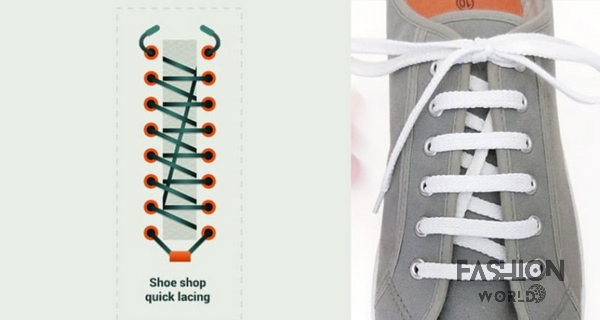 Cách buộc dây giày Sneaker kiểu Shoe Shop