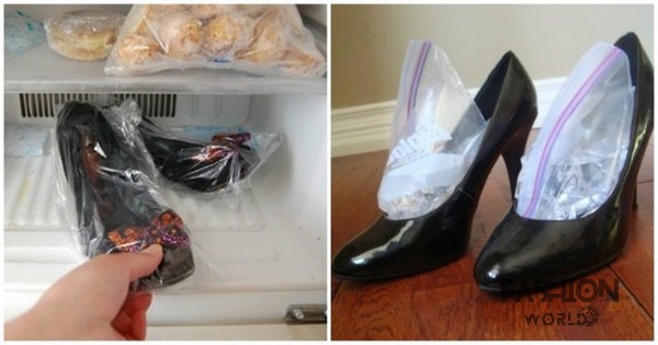 Đặt giày vào ngăn đông tủ lạnh để khử mùi hôi giày