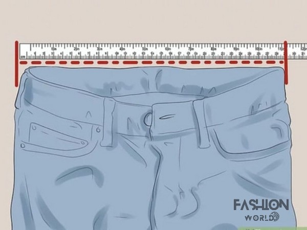Đo phần cạp quần để biết kích thước vòng eo của bạn