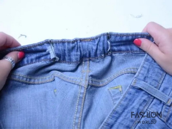 cách sửa quần jean bị chật bụng nới rộng lưng, cạp quần jean