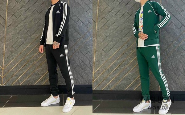 Phối giày adidas nam cùng áo khoác và quần thể thao
